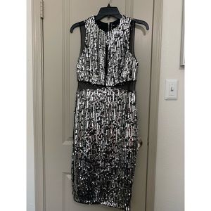 Sexy and classy Silver Sequin Dress